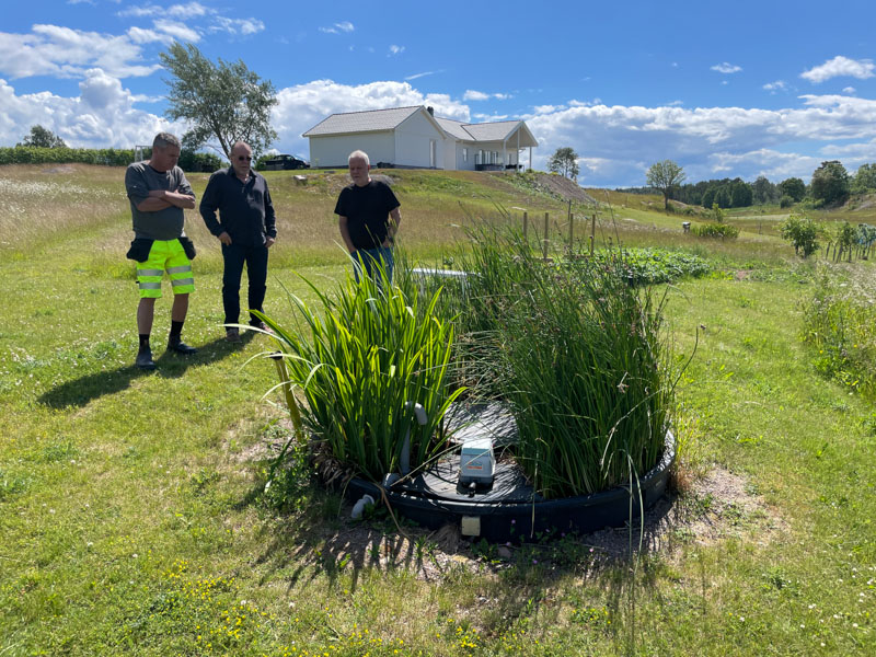 Bioreningsverk på avstyckade tomter i Kråkeryd